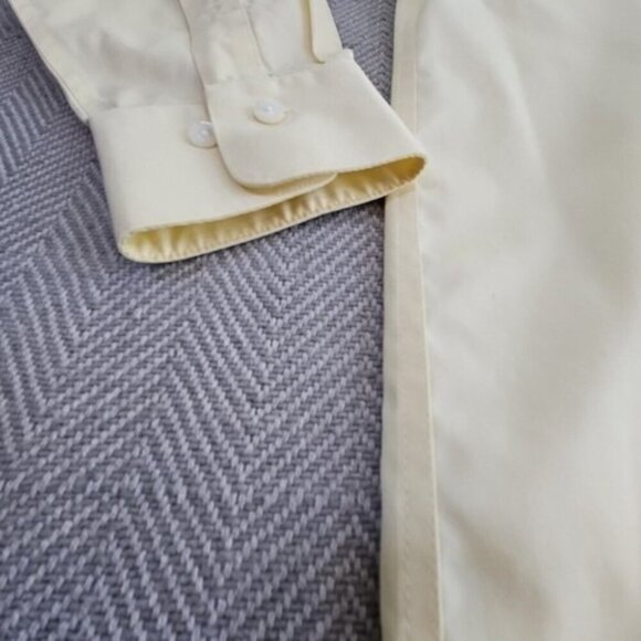 Roberto Villini Button-Up Shirt Men's 16 32-33 Yellow Long Sleeve Non-Iron - Picture 8 of 15